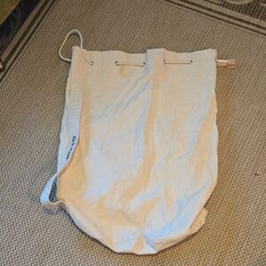 Canvas Navy Style Shoulder Duffle Bag By G H Bass